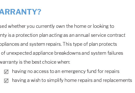 home warranty septic system coverage
